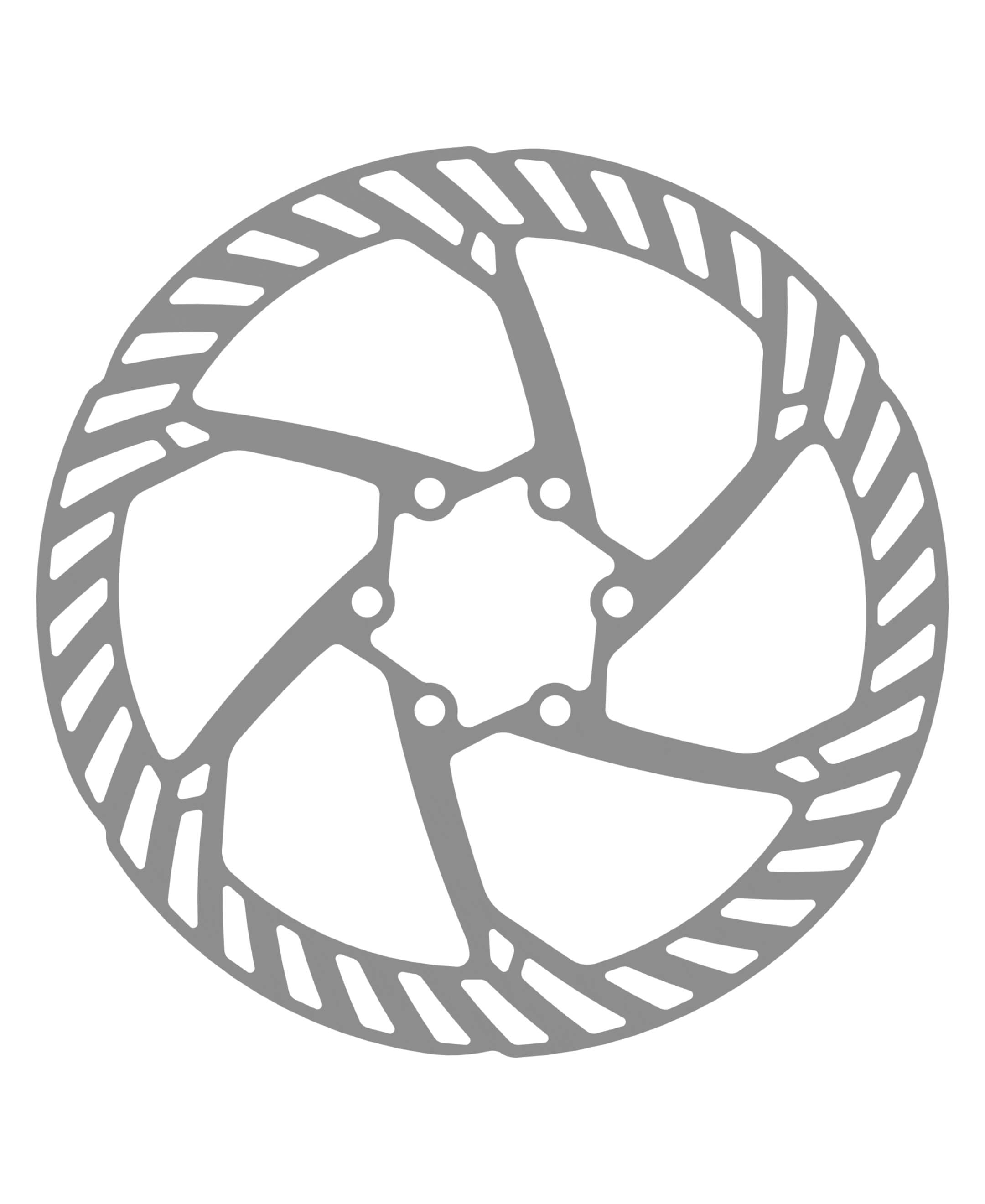 WHALEROAD R7 brake disc with radial-venting heat dissipation design